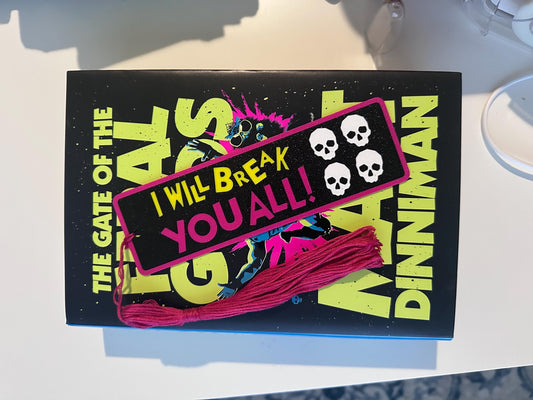 Dungeon Crawler Carl 3D Printed Bookmark – "I Will Break You All" Quote – LitRPG Book Lover Gift – Matt Dinniman DCC Page Marker