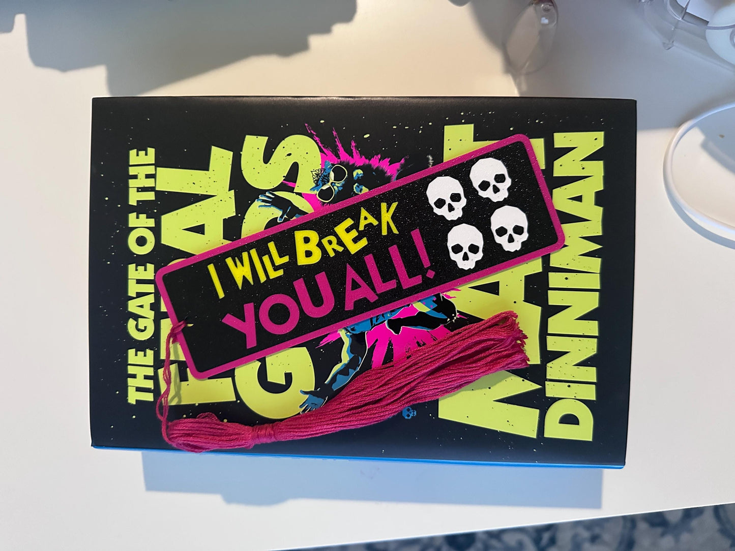 Dungeon Crawler Carl 3D Printed Bookmark – "I Will Break You All" Quote – LitRPG Book Lover Gift – Matt Dinniman DCC Page Marker
