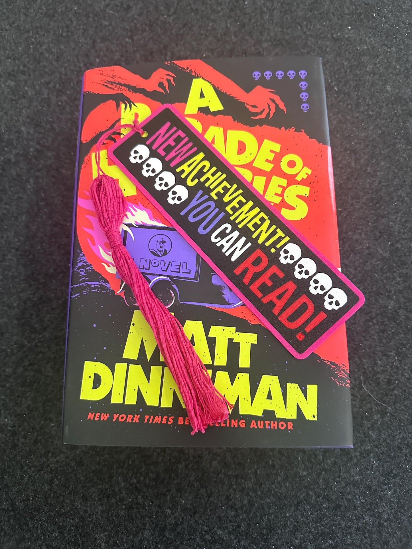 Dungeon Crawler Carl 3D Printed Bookmark – "New Achievement: You Can Read!" – LitRPG Book Lover Gift