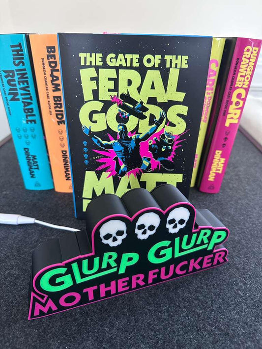 Dungeon Crawler Carl Lightbox - "GLURP GLURP MOTHERFUCKER" LitRPG Fan Gift - Dimmable Desk Lamp Mood Light
