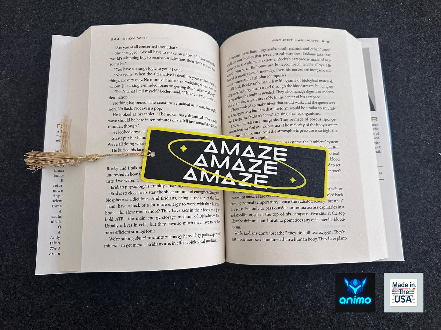 Project Hail Mary Bookmark – "Amaze, Amaze, Amaze" - Rocky Quote