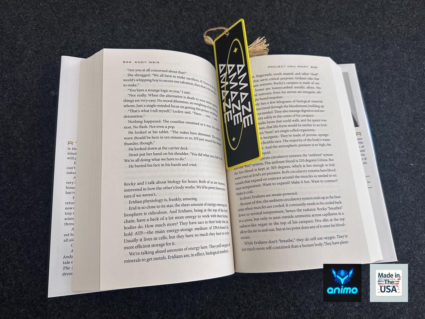 Project Hail Mary Bookmark – "Amaze, Amaze, Amaze" - Rocky Quote